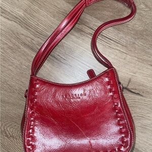 Red Leather Shoulder Bag